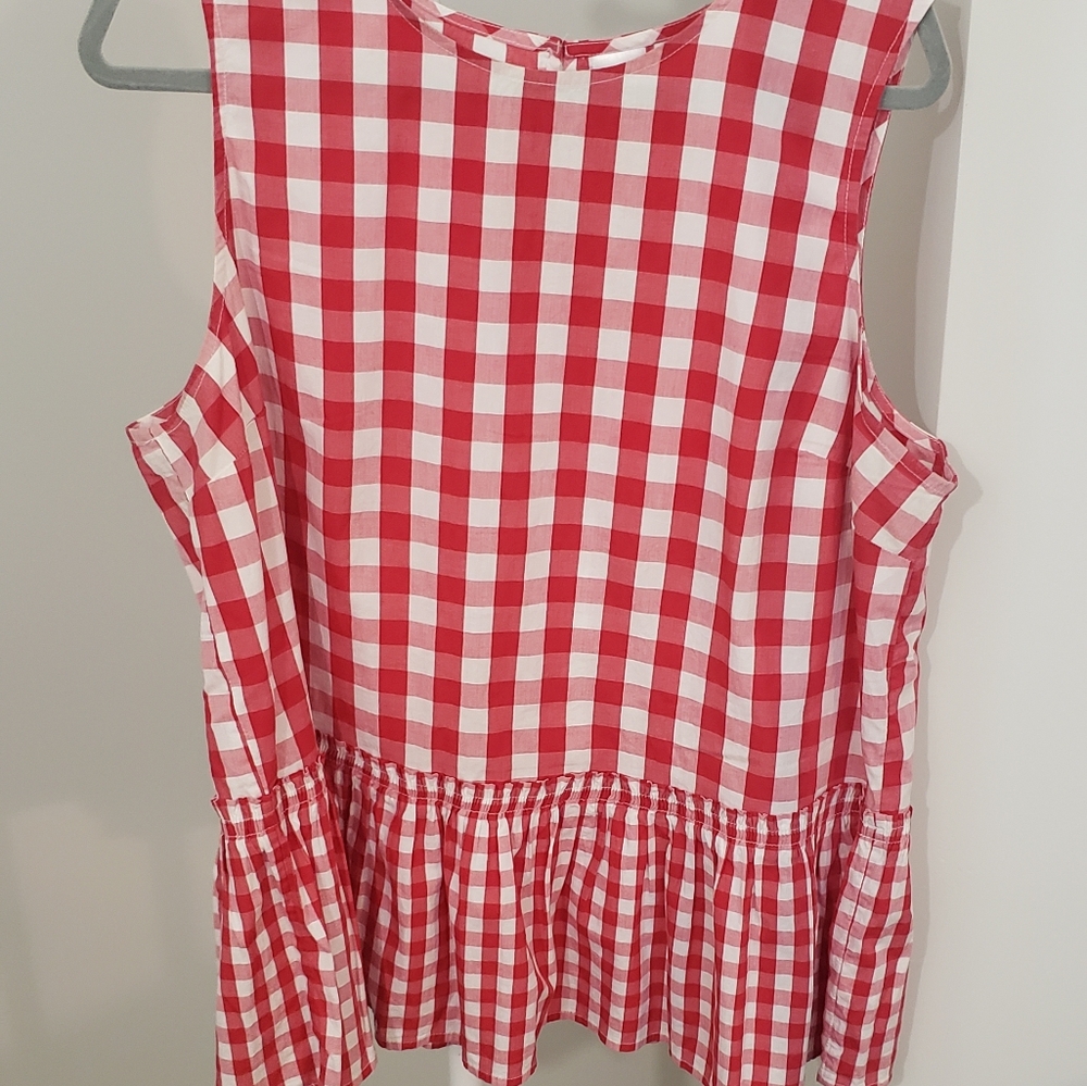 Fun Red & White Gingham Tank